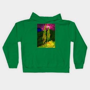 The Poplars at Saint-Rémy by Van Gogh (Remix by SABRE) Kids Hoodie